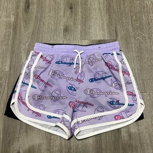 Champion girls pack of purple and‎ black shorts, NWOT size 7/8 (M)